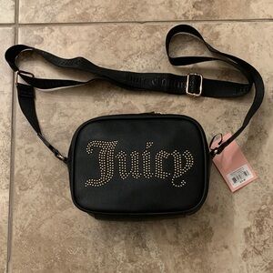 Juicy Couture Black Crossbody with Gold Accents NEW purse bag logo